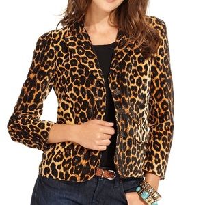 Lucky Brand Leopard Blazer